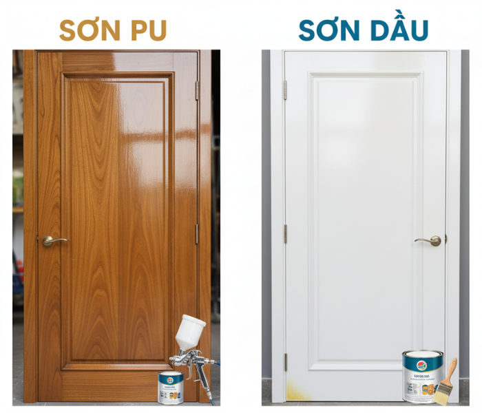 Sơn cửa gỗ